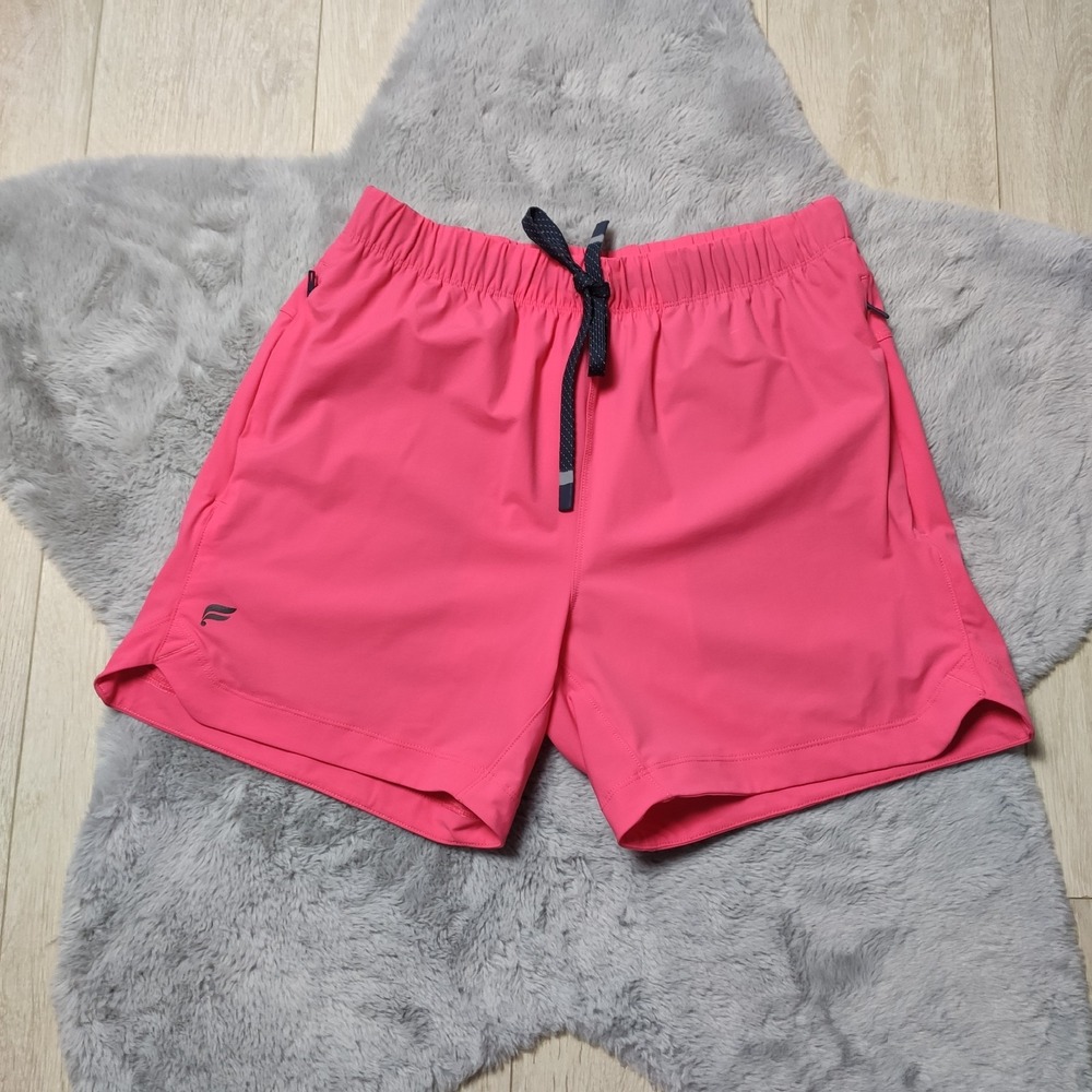 Fabletics Pink Active Training Running Shorts Drawstring Zip Pockets Small